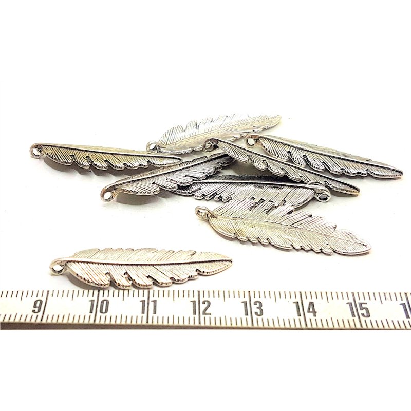 Plume argent 38 mm