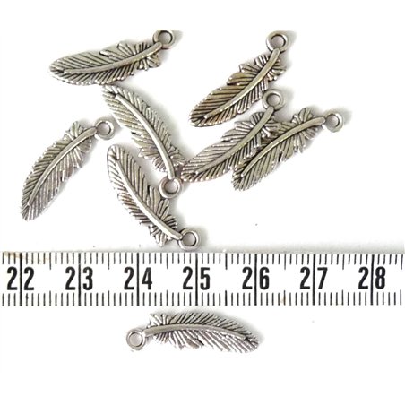 Plume argent 23 mm