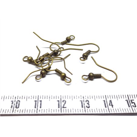 Support boucle d oreille couleur  Bronze x2