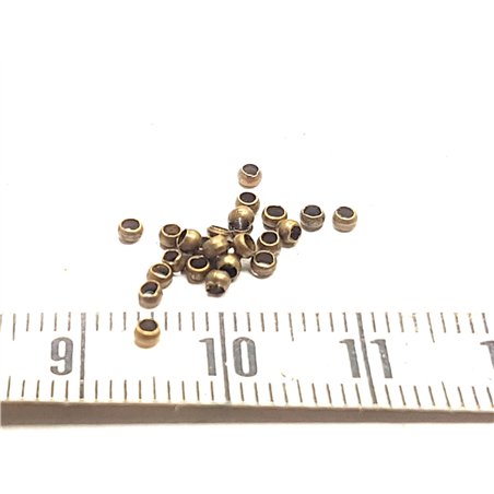 Perle à écraser 2 mm couleur bronze