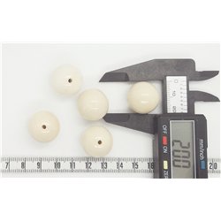 Tagua perle 20mm blanc