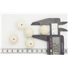 Tagua perle 20mm blanc