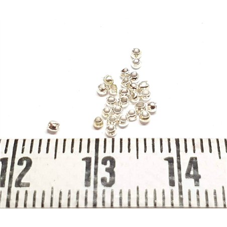 Perle à écraser 1.5 mm couleur argent