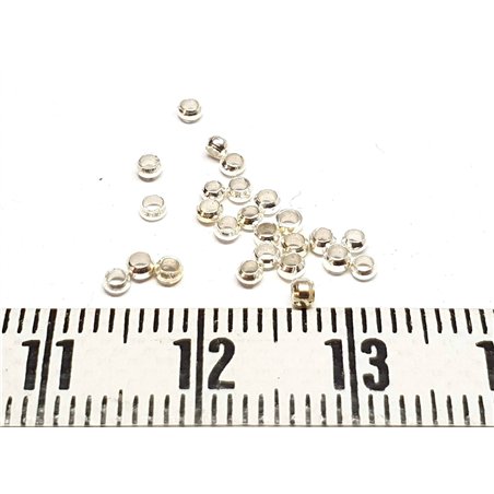 Perle à écraser 2 mm couleur argent