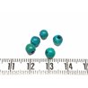 Tagua perle  5mm vert émeraude