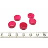 Tagua disque 13mm rose