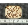 Tagua plaque grande marbrée blanc