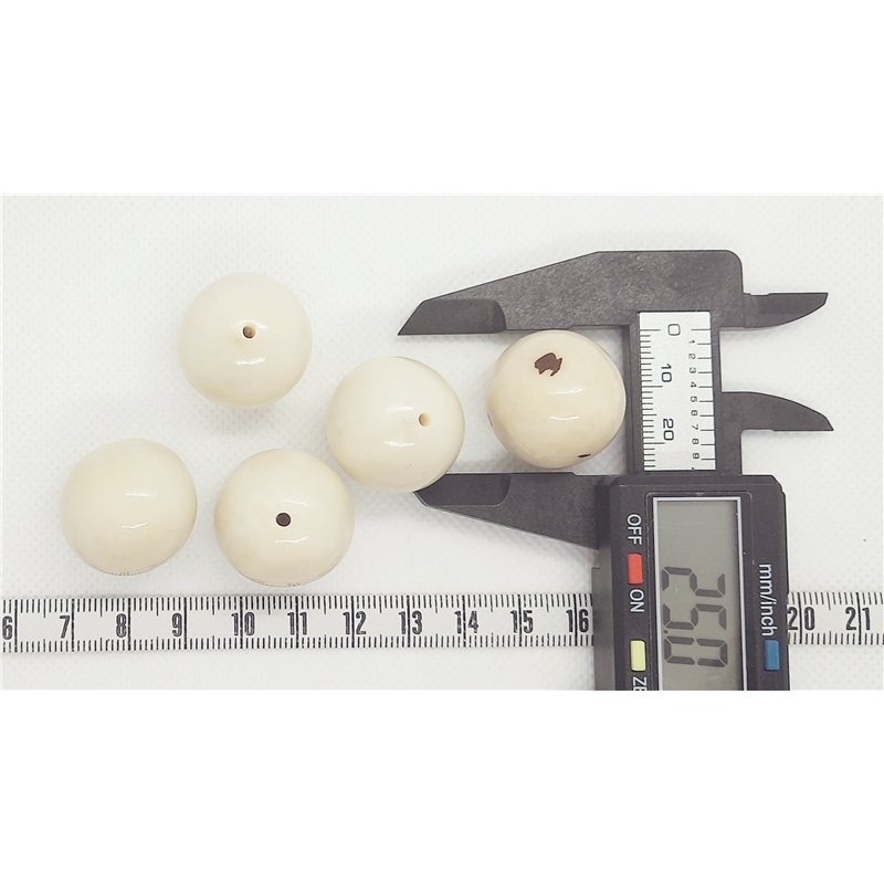 copy of Tagua perle 20mm blanc