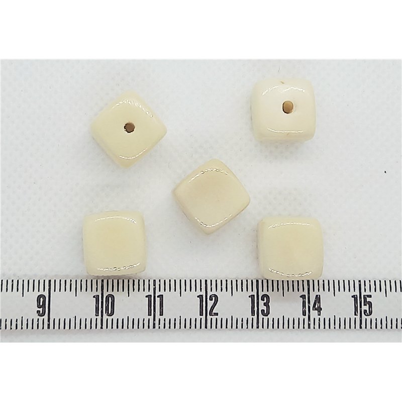 Tagua cube 12mm blanc