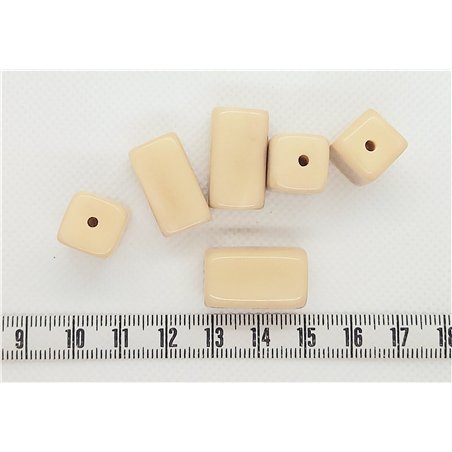 Tagua rectangle 20mm blanc