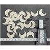Tagua croissant de lune blanc 25mm