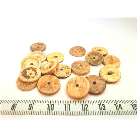 Coco disque 15mm marron