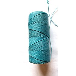 Fil polyester Linhasita© ciré bleu turquoise 1mm x 1m