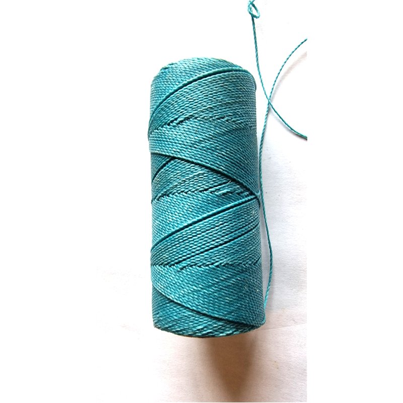 Fil polyester Linhasita© ciré bleu turquoise 1mm x 1m