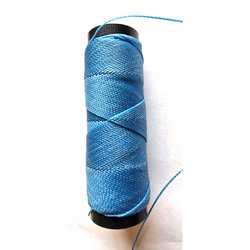 Fil polyester Linhasita© ciré bleu 1mm x 1m