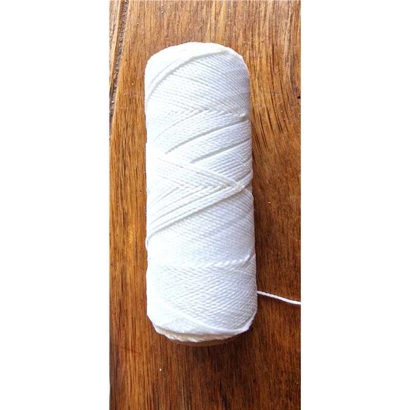 Fil polyester Linhasita© ciré blanc 1mm x 1m
