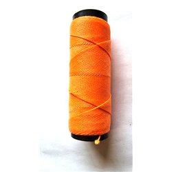 Fil polyester Linhasita© ciré orange fluo 1mm x 1m