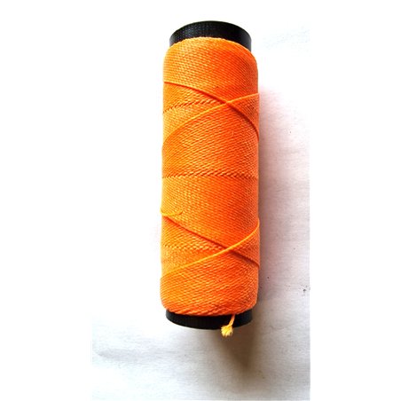 Fil polyester Linhasita© ciré orange fluo 1mm x 1m