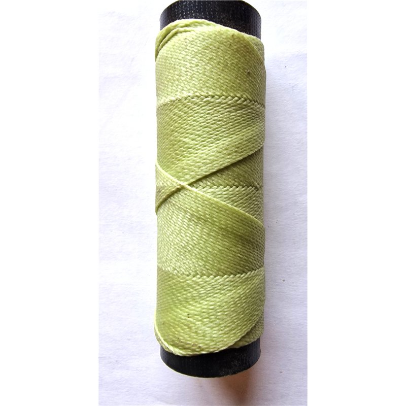 Fil polyester Linhasita© ciré vert pastel 1mm x 1m