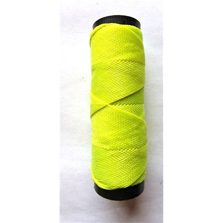 Fil polyester Linhasita© ciré jaune fluo 1mm x 1m