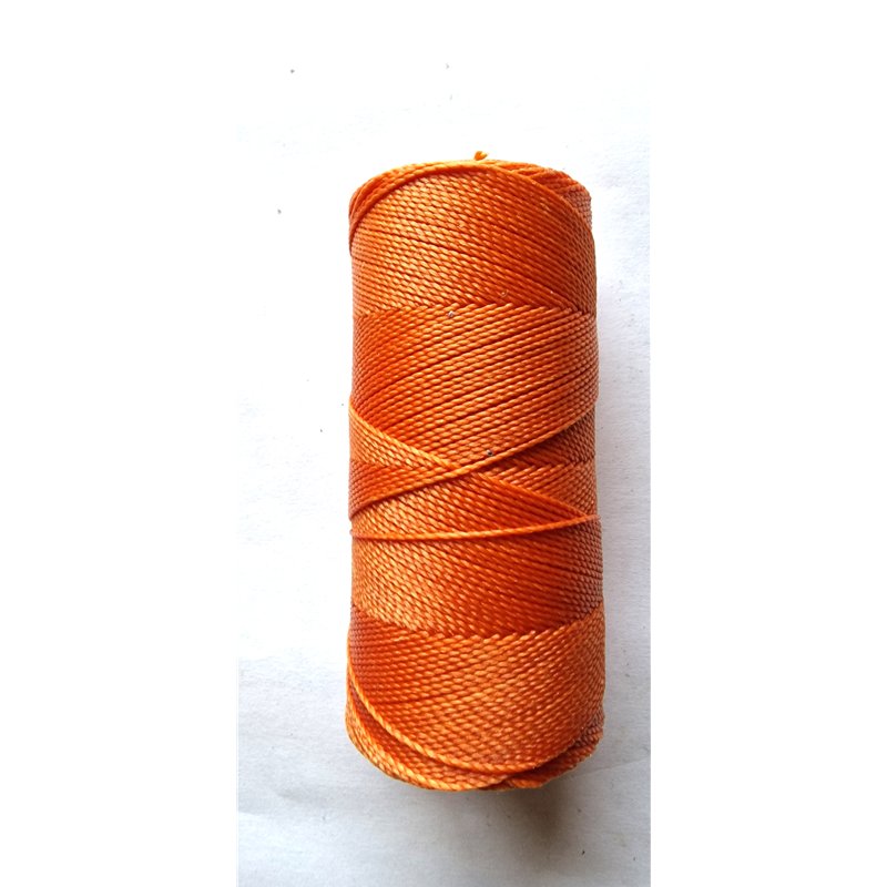 Fil polyester Linhasita© ciré orange 1mm x 1m