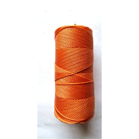 Fil polyester Linhasita© ciré orange 1mm x 1m