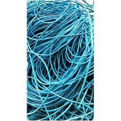 Fil coton ciré bleu 1mm  mètre