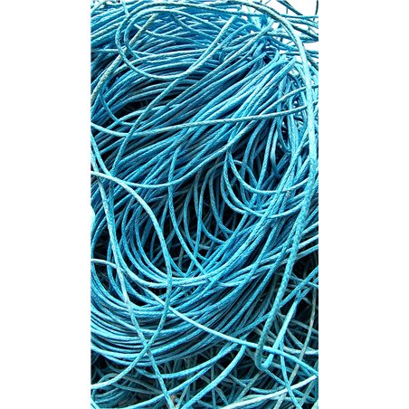 Fil coton ciré noir 1mm  mètre