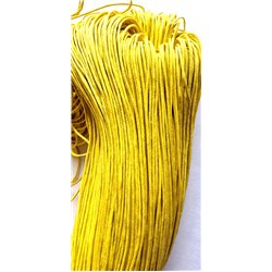 Fil coton ciré jaune 1mm  mètre