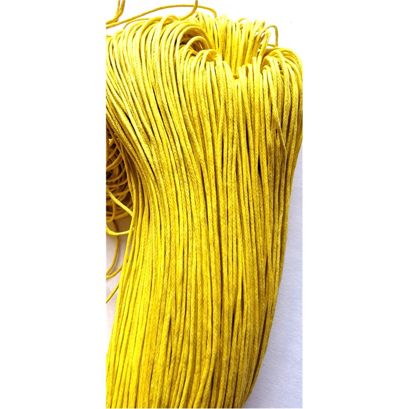 Fil coton ciré noir 1mm  mètre