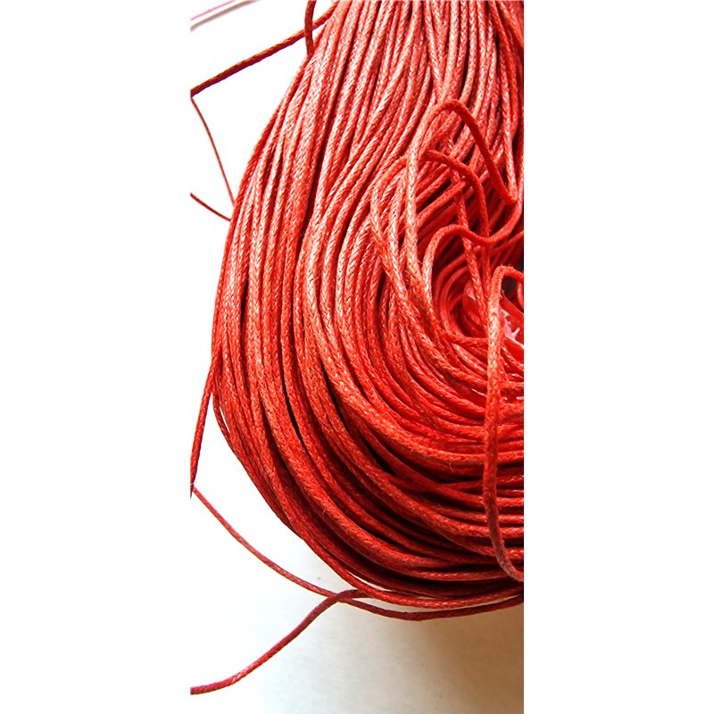 Fil coton ciré noir 1mm  mètre
