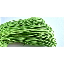 Fil coton ciré vert 1mm  mètre