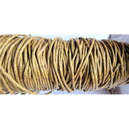 Fil coton ciré brun 1mm  mètre