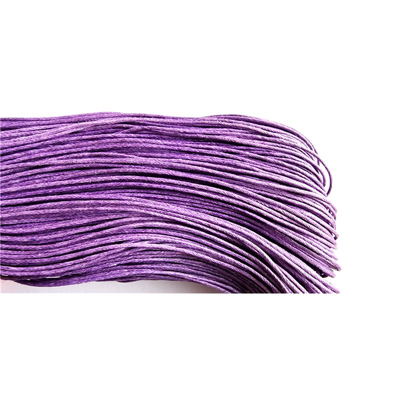Fil coton ciré noir 1mm  mètre