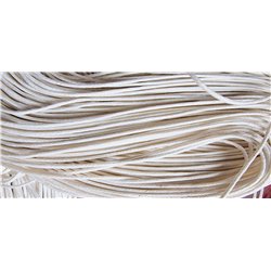 Fil coton ciré blanc 1mm  mètre