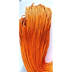 Fil coton ciré orange 1mm  mètre