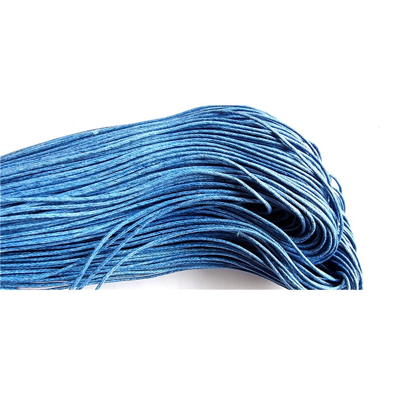 Fil coton ciré bleu marine 1mm  mètre