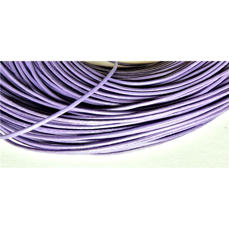 Fil de cuir 1mm lilas x 1m