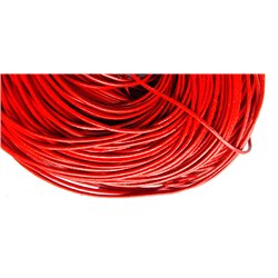 Fil de cuir 1mm rouge x 1m