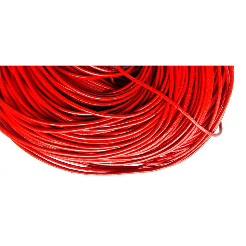 Fil de cuir 1mm rouge x 1m