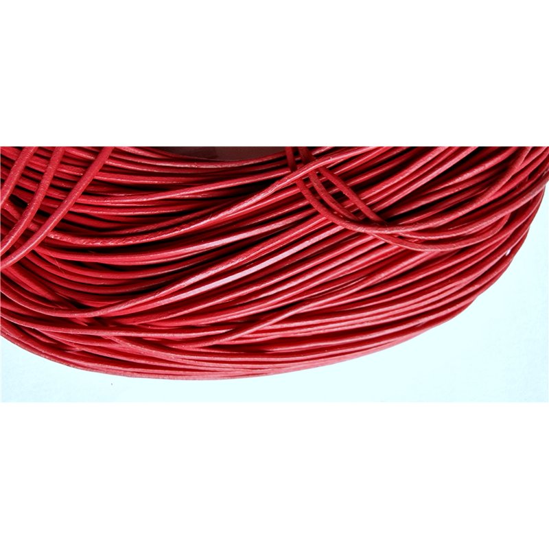 Fil de cuir 2mm rouge x 1m