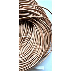 Fil de cuir 2mm marron clair x 1m