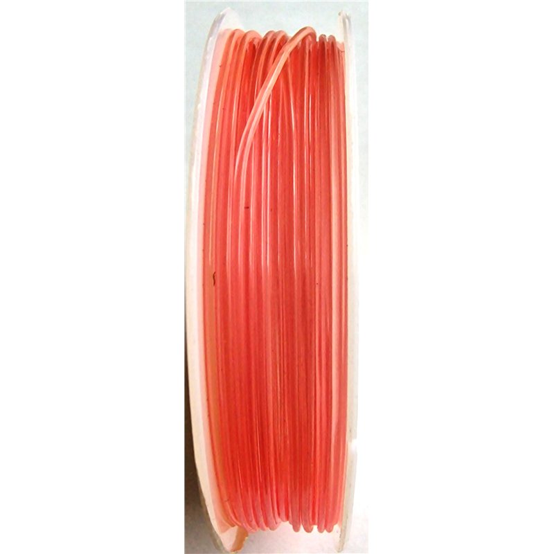 Fil élastique 1mm rose x 1 mètre
