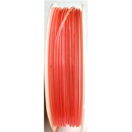 Fil élastique 1mm rose x 1 mètre