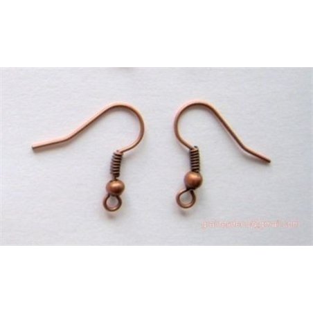 Support boucle d oreille couleur  Cuivre  x2