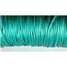 Fil polyester ciré 2mm bleu turquoise x 1m