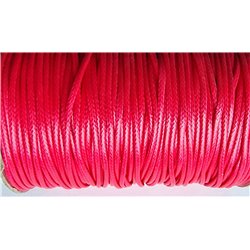 Fil polyester ciré 2mm rose x 1m