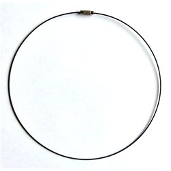 Collier en fil cablé 1mm noire 45cm