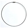 Collier en fil cablé 1mm noire 45cm