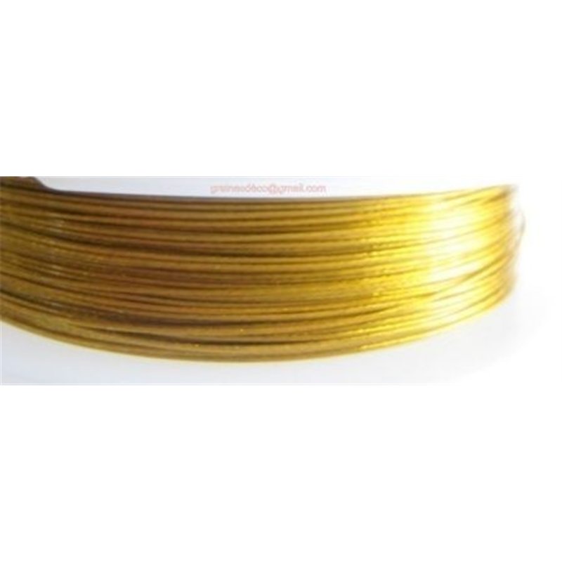 Fil cablé couleur  Or  0,45mm  mètre